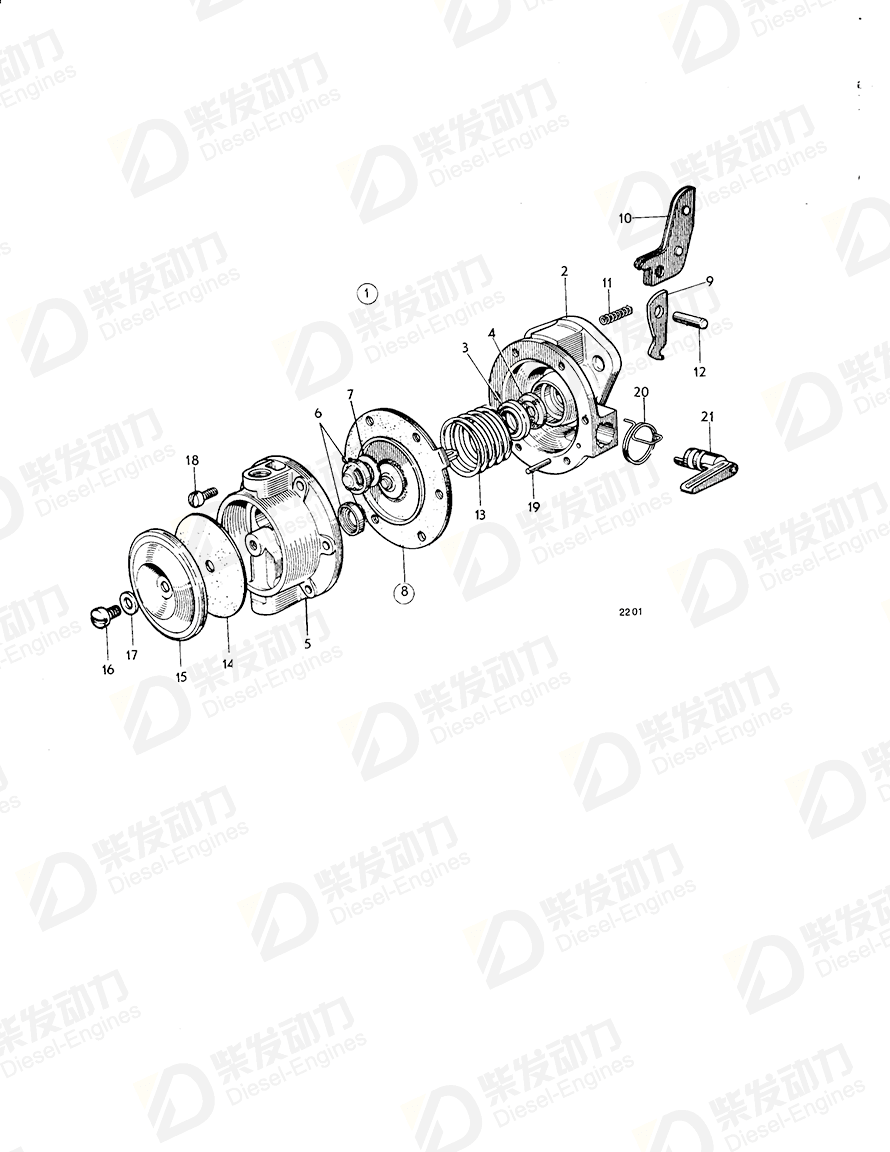 volvo penta Feed pump 4785564 Drawing volvo penta Feed pump 4785564 Drawing